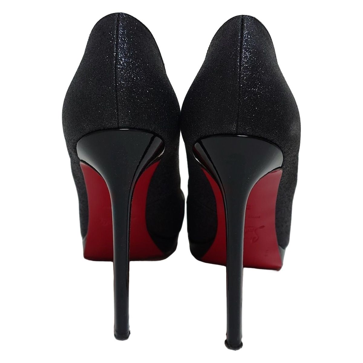 クリスチャンルブタン ハイヒール 黒 エナメル 38 CHRISTIAN LOUBOUTIN(クリスチャンルブタン) パンプス 38 レディース