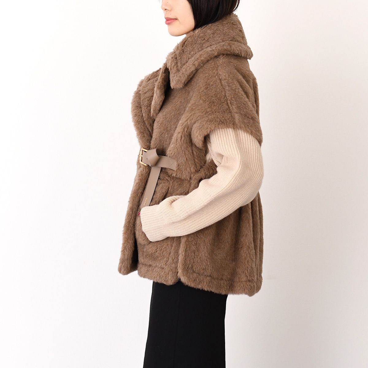 Max Mara マックスマーラ NEWABAVO4 ニューアバボ テディベア ケープ