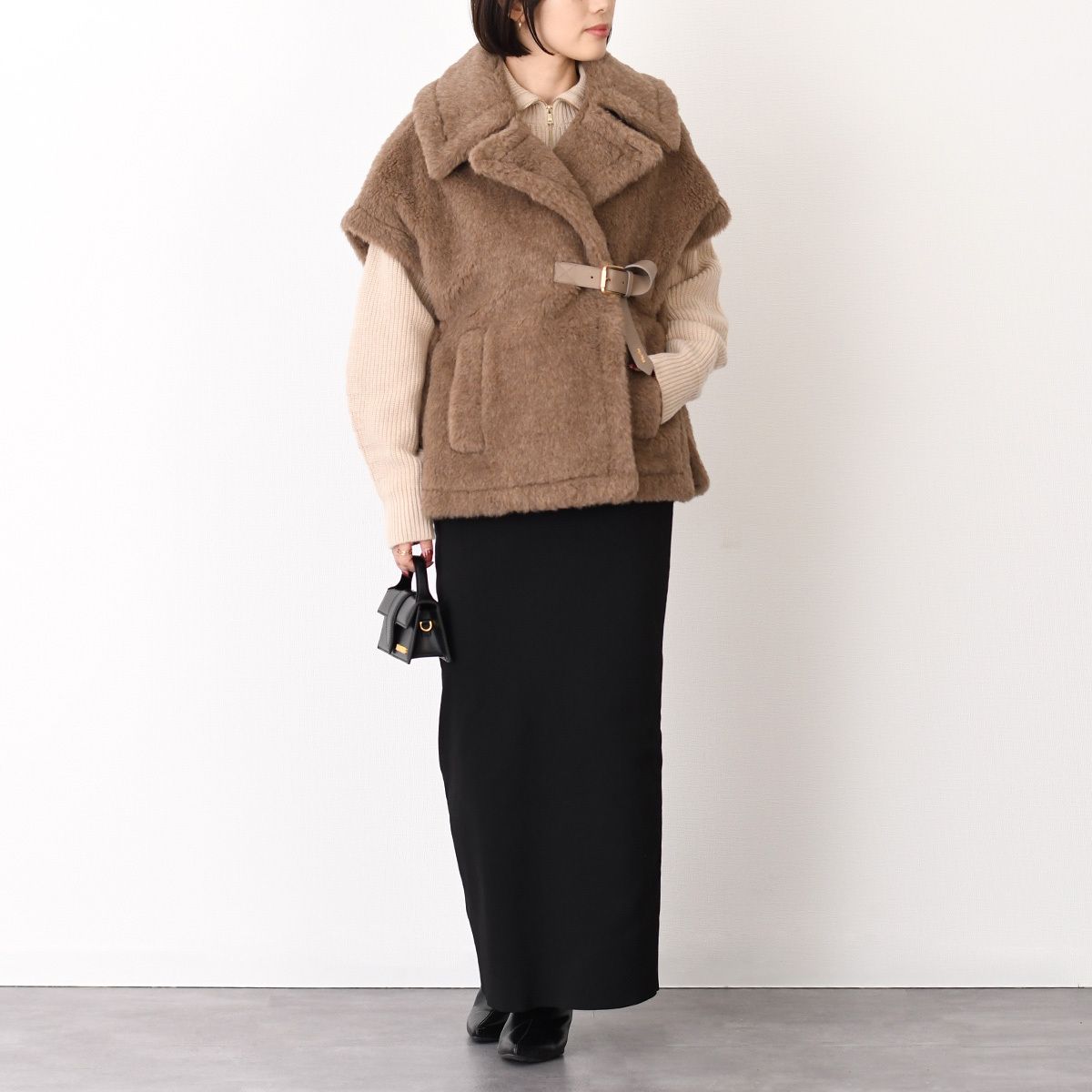 Max Mara マックスマーラ NEWABAVO4 ニューアバボ テディベア ケープ