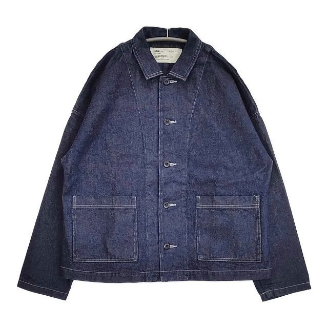 ショートカバーオール 空紡糸デニム 定価18700円 A 32201-3 デニムジャケット ブルー レディース ハーベスティ 5-1224 M∞