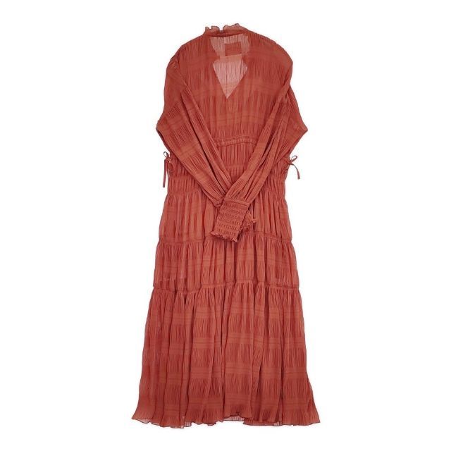 AMERI PLEATS DRESS シャーリングプリーツドレス ワンピース レッド レディース アメリ 5-1224 M∞