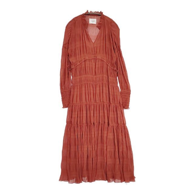 AMERI PLEATS DRESS シャーリングプリーツドレス ワンピース レッド レディース アメリ 5-1224 M∞