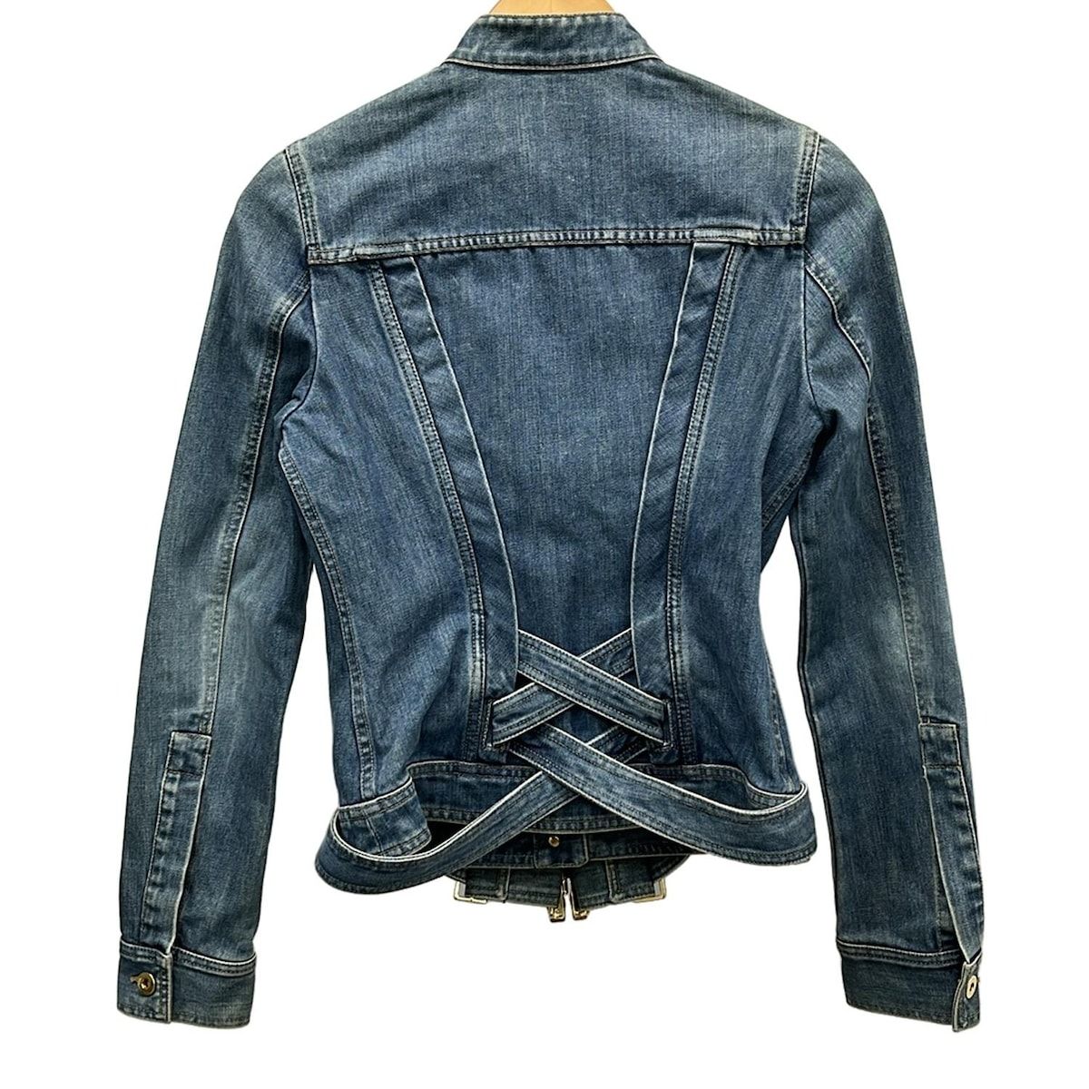 GUCCI(グッチ) Gジャン サイズ38美品 - ブルー 長袖/春/秋 - メルカリ