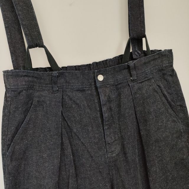 nest Robe/UpcycleLino 01241-1476 デニムサスペンダー パンツ