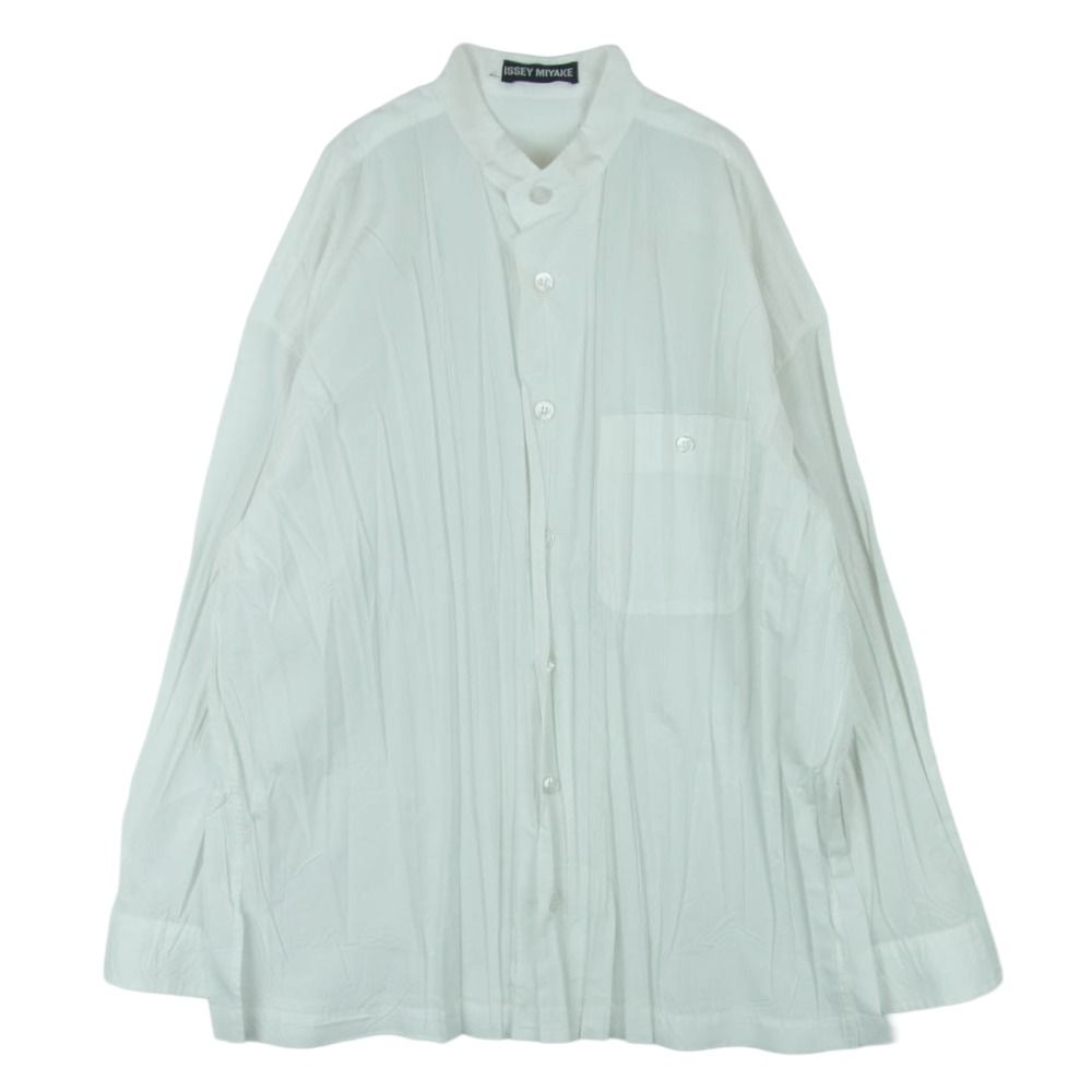 ISSEY MIYAKE イッセイミヤケ ME51-FJ203 バンドカラー プリーツ加工