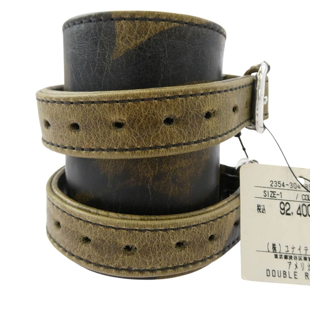 CHROME HEARTS クロムハーツ 原本無 DOUBLE RR CAMO ダブル ロックンロール レザー ガンスリンガー ブレスレット カモフラ カーキ系 ブラック系 1