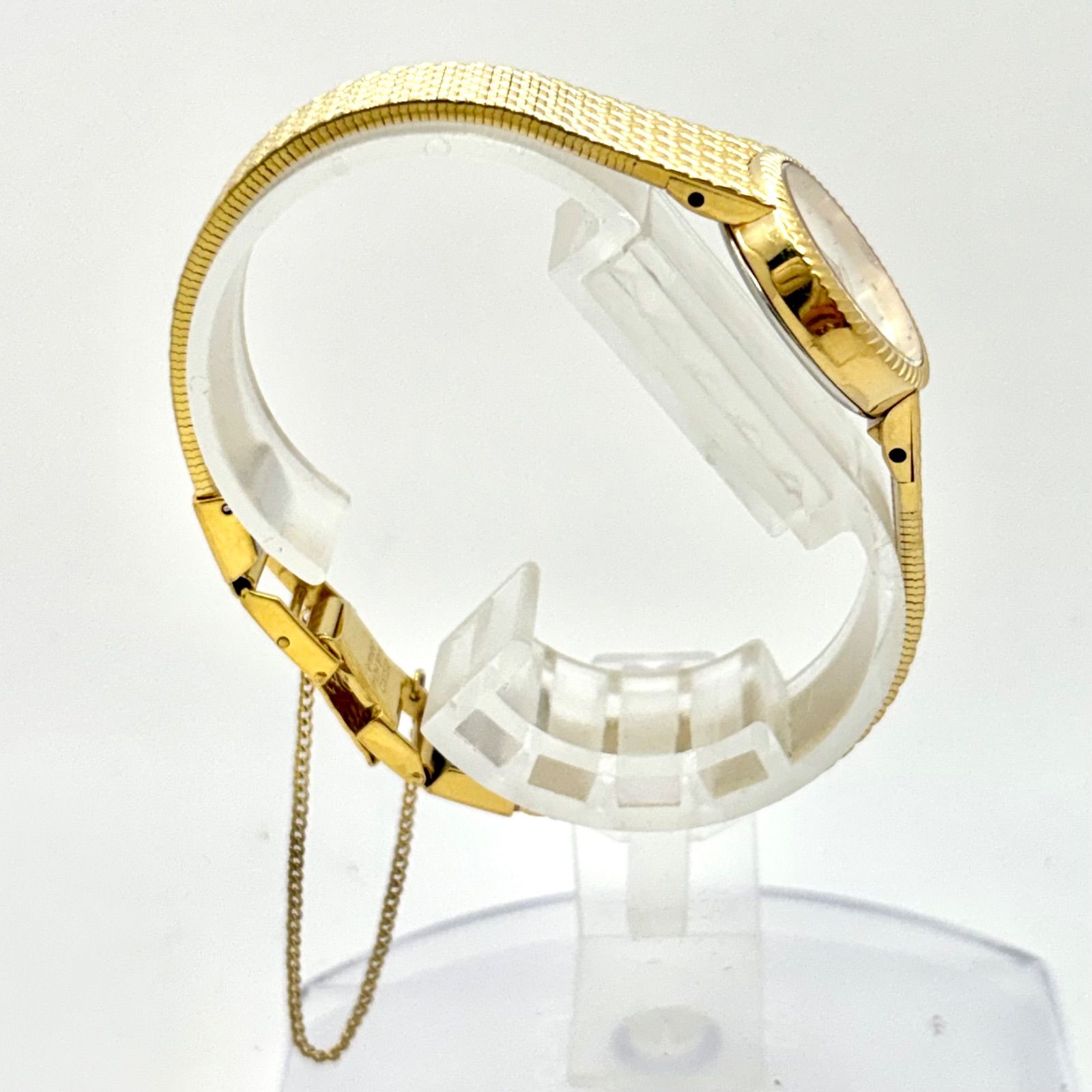 新品電池】SEIKO セイコー 1Pダイヤ レディース 腕時計 ゴールド 1220