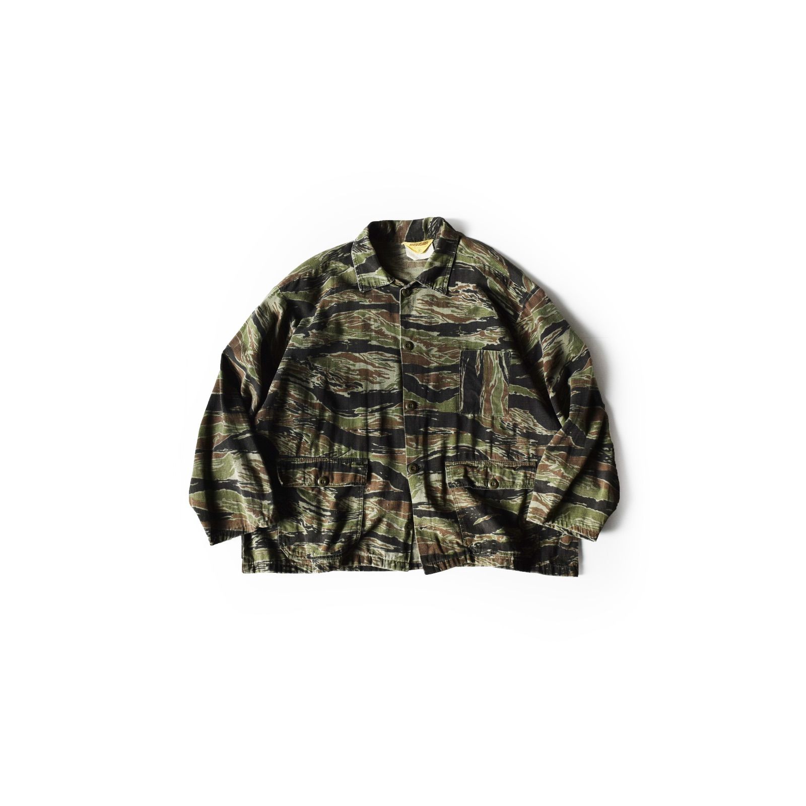 70s 80s RANGER タイガーストライプ カモ柄 迷彩 シャツジャケット