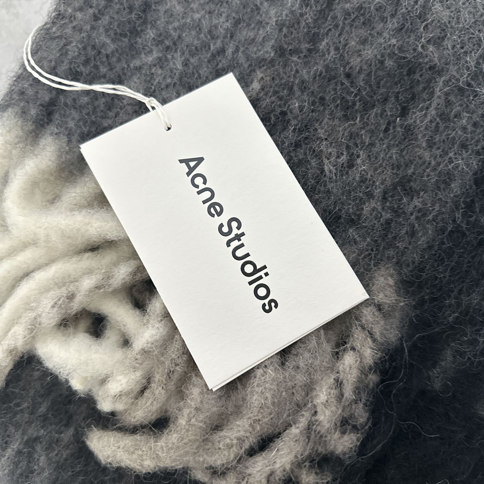  Acne Studios アクネ ロゴ モヘアチェックスカーフ マフラー マフラー 小物