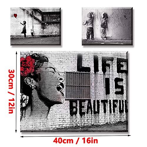 PIY 3パネル グラフィティスタイル ポスタシー アートパネル フレーム モダン ポスター装飾画 キャンバス絵画 シリーズ アートボード 部屋飾り 壁の絵 壁掛け ソファの背景絵画 木枠付きの完成品 プレゼントとして 30 x 40 m