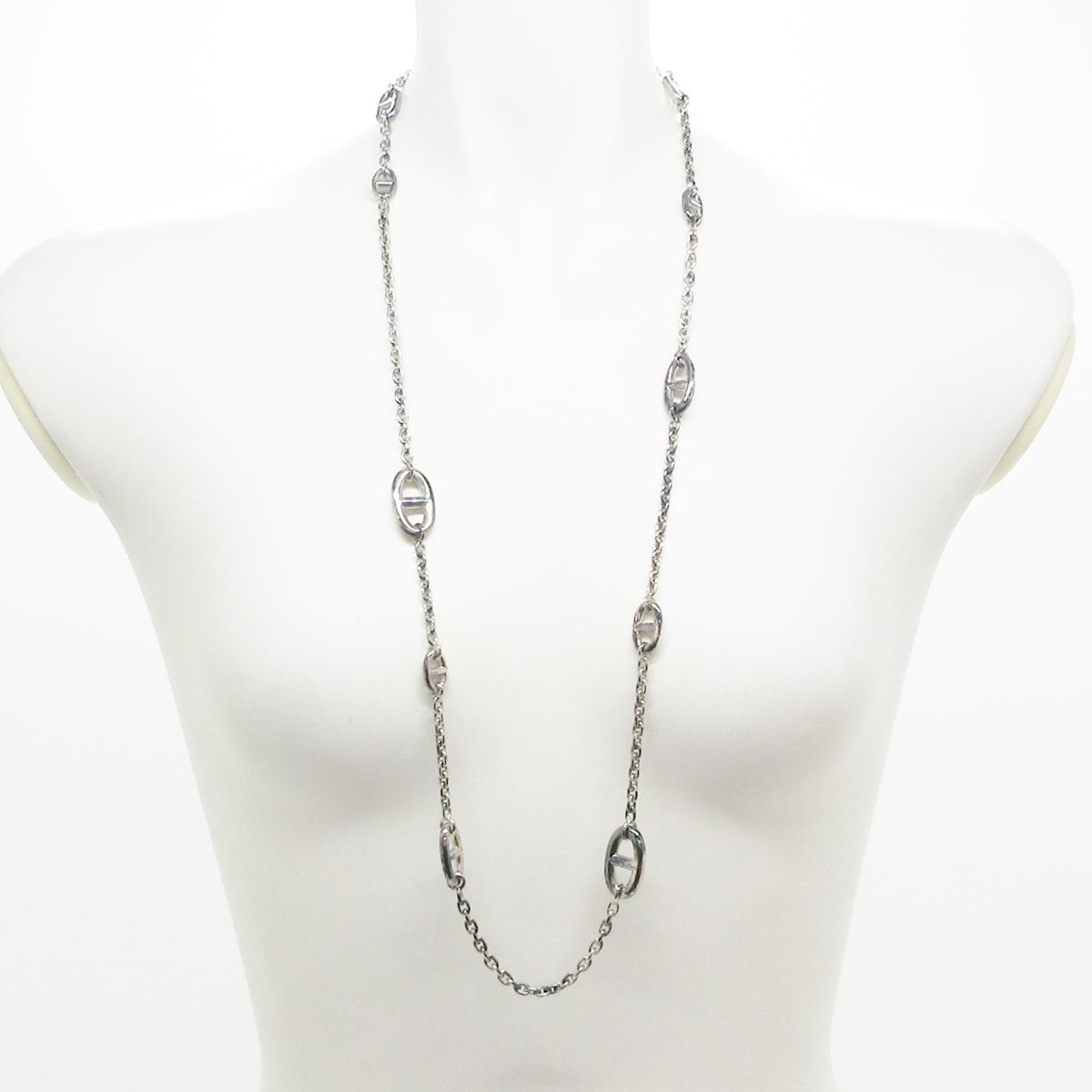 HERMES エルメス ネックレス ファランドール80|シェーヌダンクル シルバー ロングネックレス