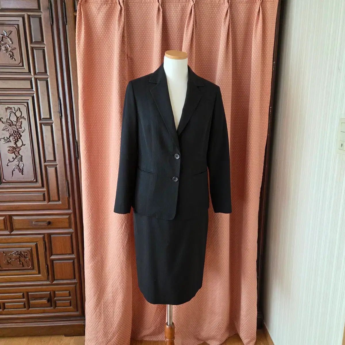 ブラック 黒 スーツ セットアップ