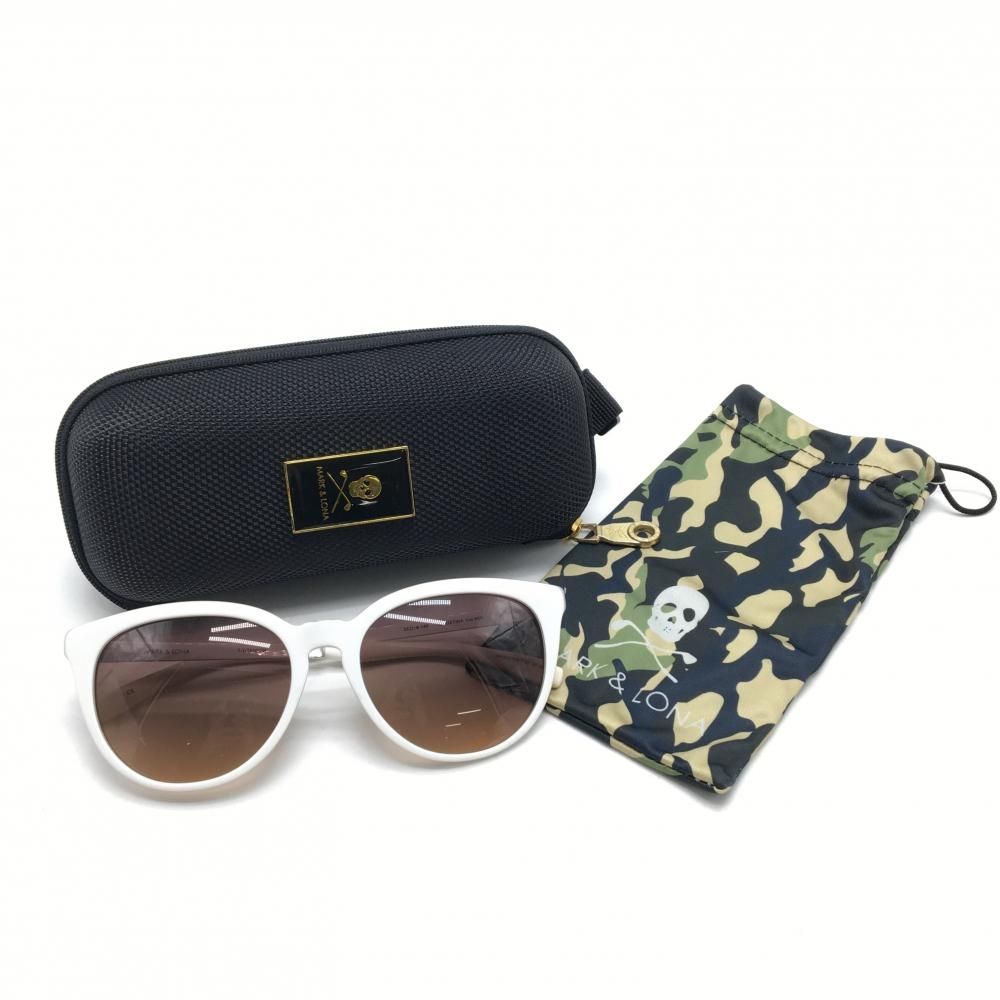 マークアンドロナ サングラス 白 55□18-140 CHRISTINA チタン 収納ケース ゴルフ MARK＆LONA