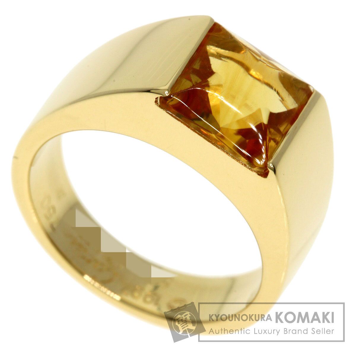 CARTIER カルティエ タンクリング シトリン 50 リング 指輪 K 18 YG レディース