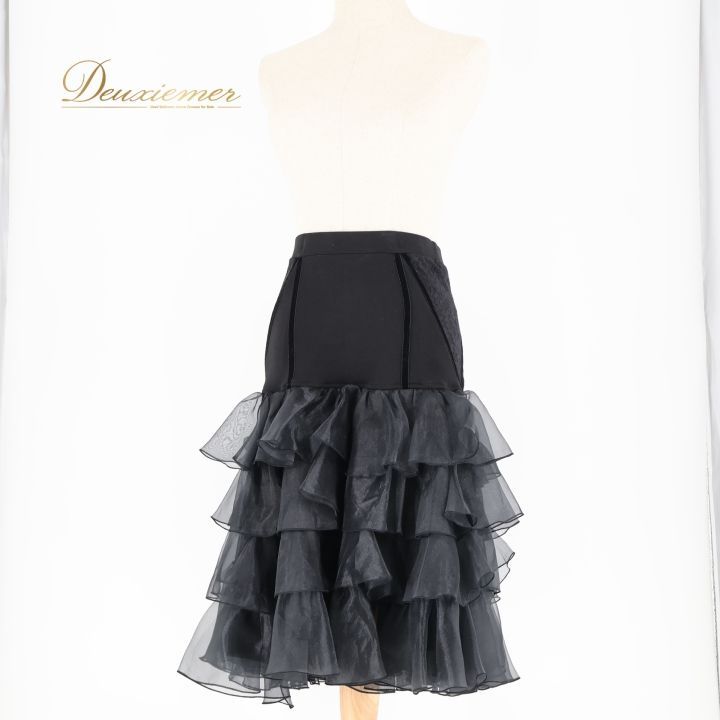 社交ダンス 衣装 スカート ブラック系 チャコット Chacott 黒 無地