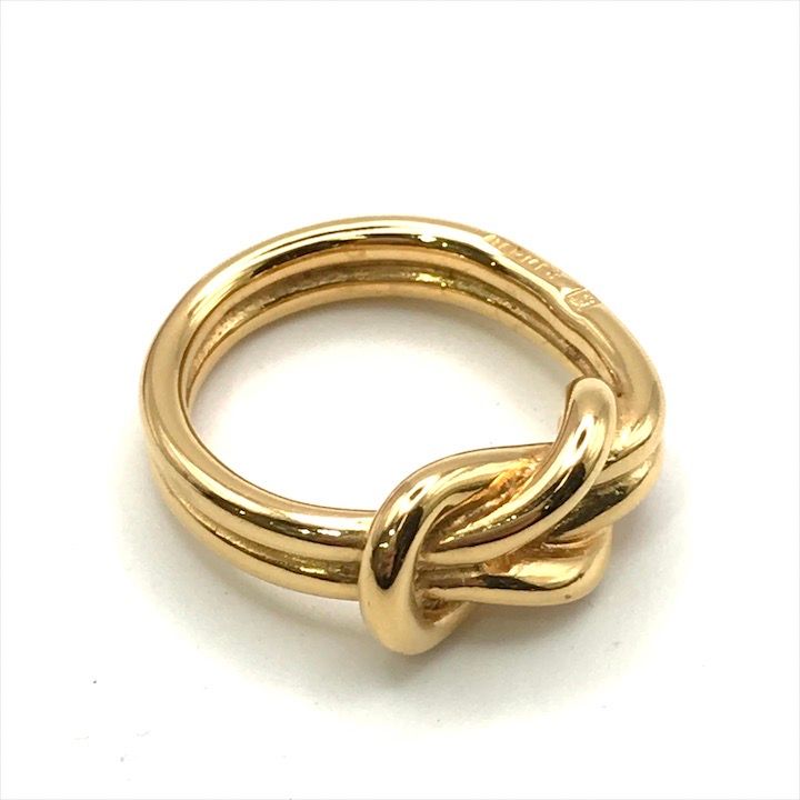 美品 Hermes エルメス アタメ スカーフリング ゴールド メタル GP 服飾