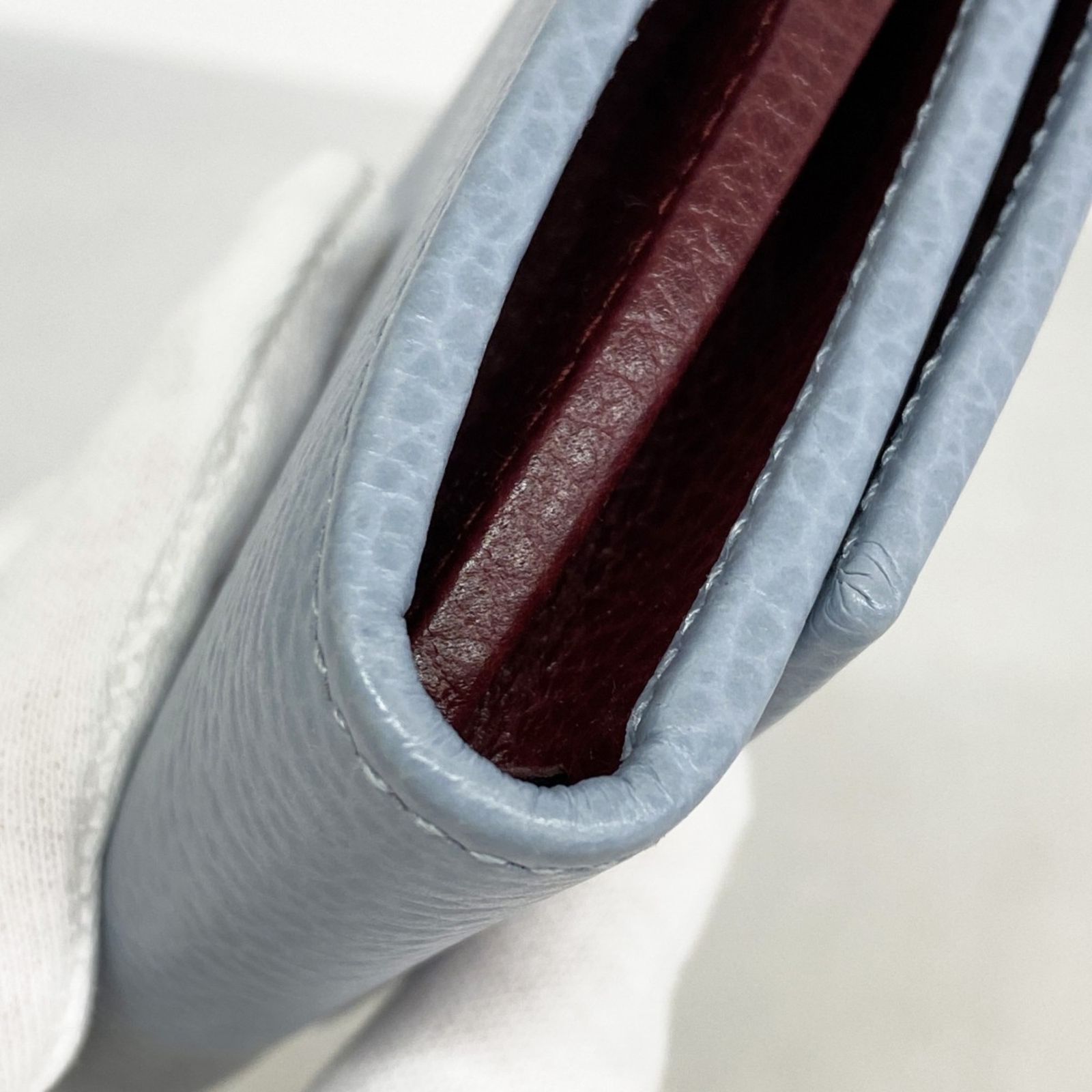 グッチ Gucci 財布 GGマーモント 598587 レザー ブルー レディース ロングスカート ミニマル