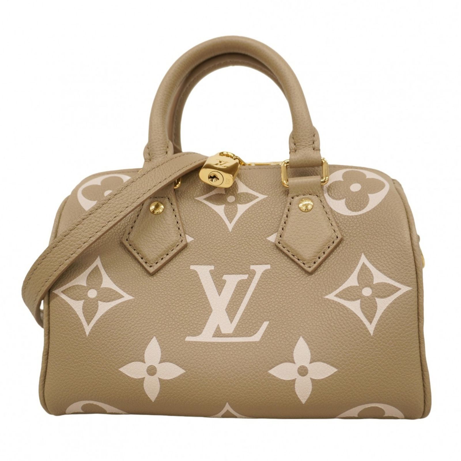 ルイ ヴィトン Louis Vuitton ハンドバッグ モノグラム アンプラント バイカラー スピーディバンドリエール20 M 46575 トゥルトレール クレーム 2 wayバッグレディース