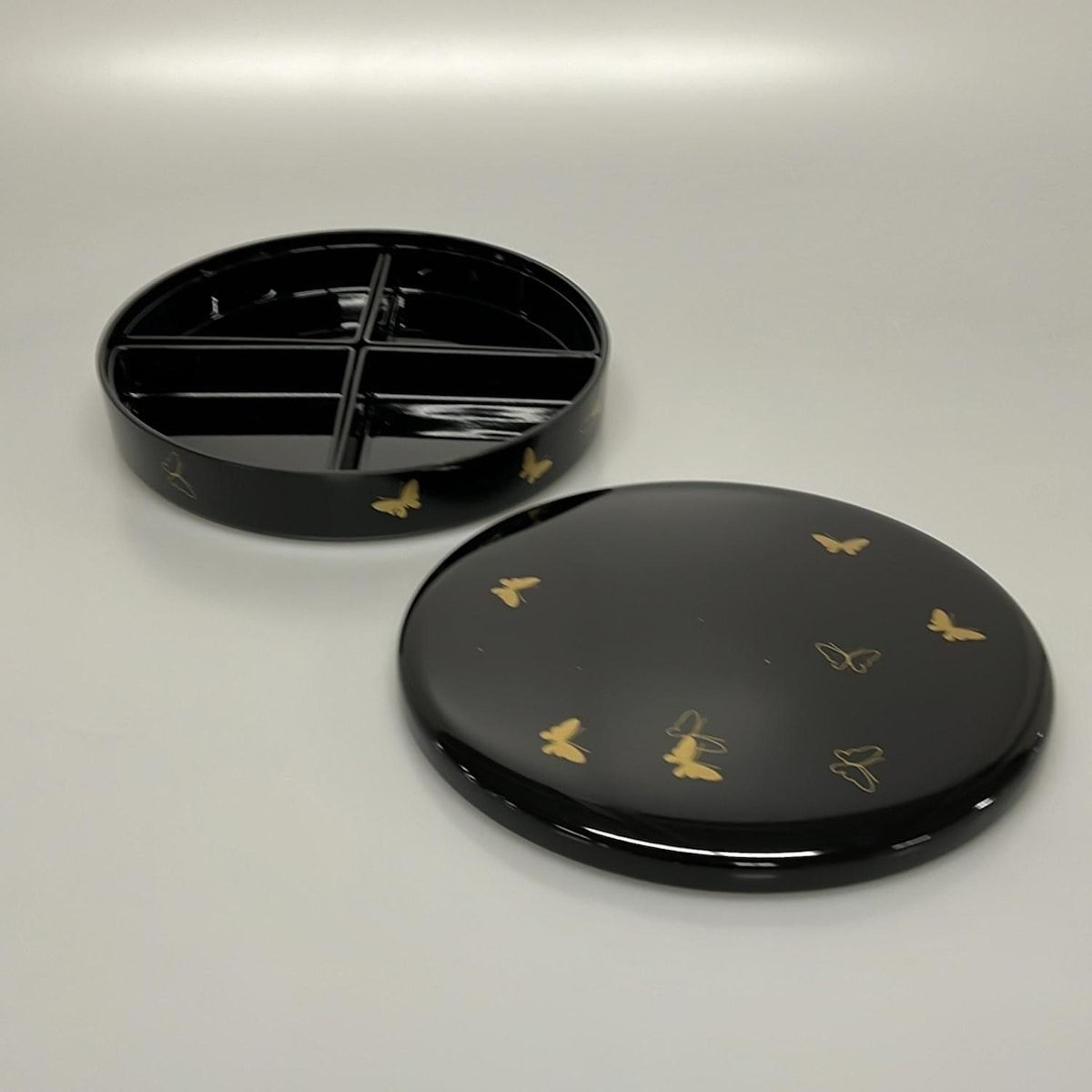 HANAE MORI ハナエモリ 食器 - 黒×ゴールド 重箱|CHIKICHIC|バタフライ 蝶