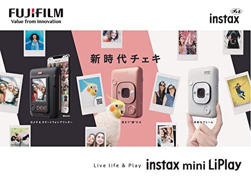  富士フイルム チェキ インスタントカメラ|スマホプリンター instax mini LiPlay エレガントブラック INS HM 1 ELEGANT BLACKpo 356 f 0 d 74 その他 キッチン 食器