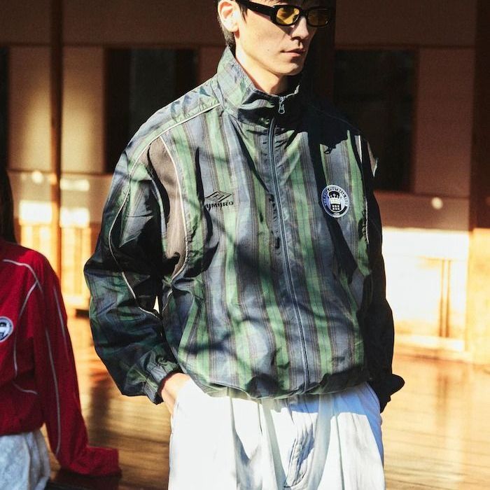 新品未開封 FREAK'S STORE UMBRO 別注 Pattern Nylon Jacket プリント