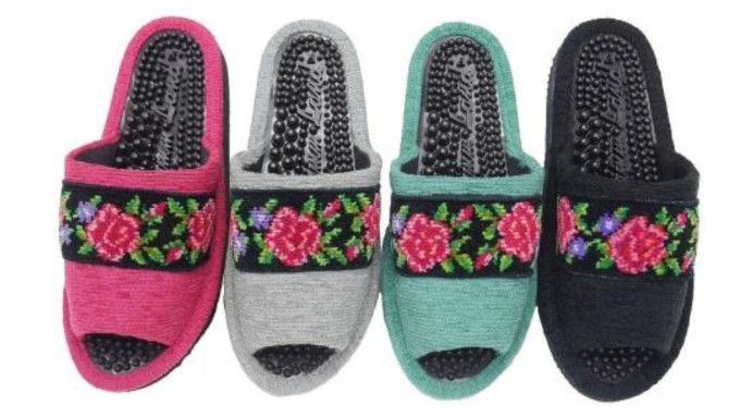 スリッパ ヘルスシェニ－ル女性用4足セット