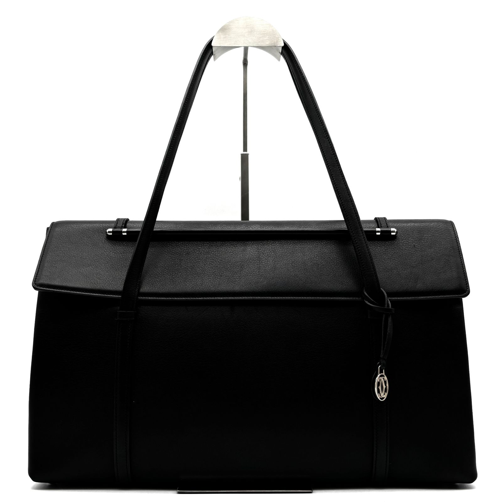 極美品 カルティエ カボション マストライン トートバッグ 裏地総柄 レザー 黒 Cartier（バッグ ・ ブラック/黒色系）のフリマアイテム一覧 美品