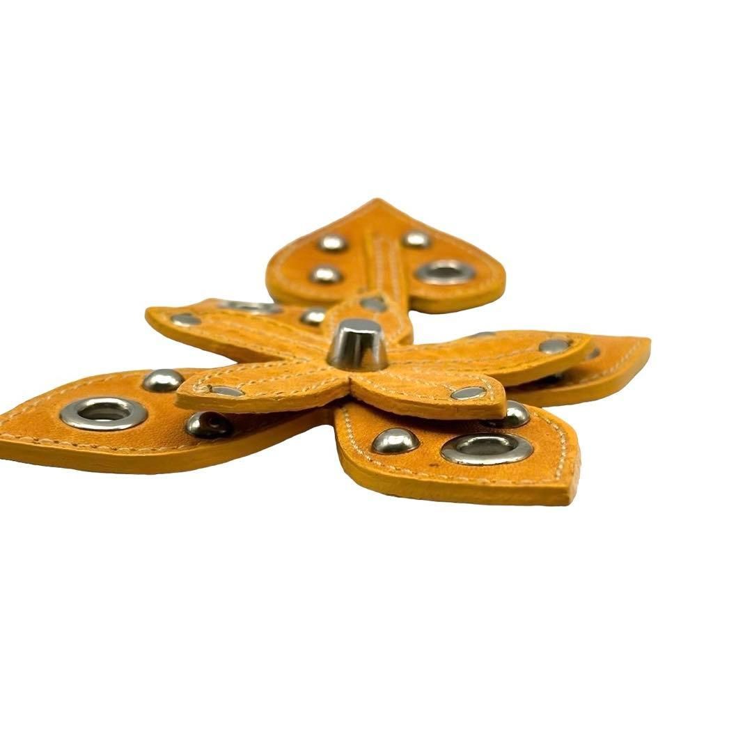 ミュウミュウ miumiu ブローチ コサージュ ブラウン系 シルバー系