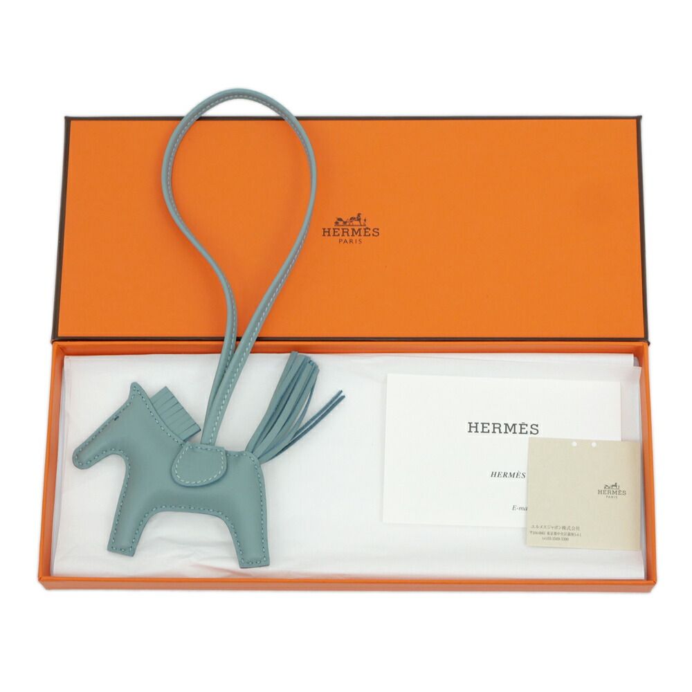 名東】エルメス ロデオPM シエル アニョーミロ K刻印 水色系 バッグ