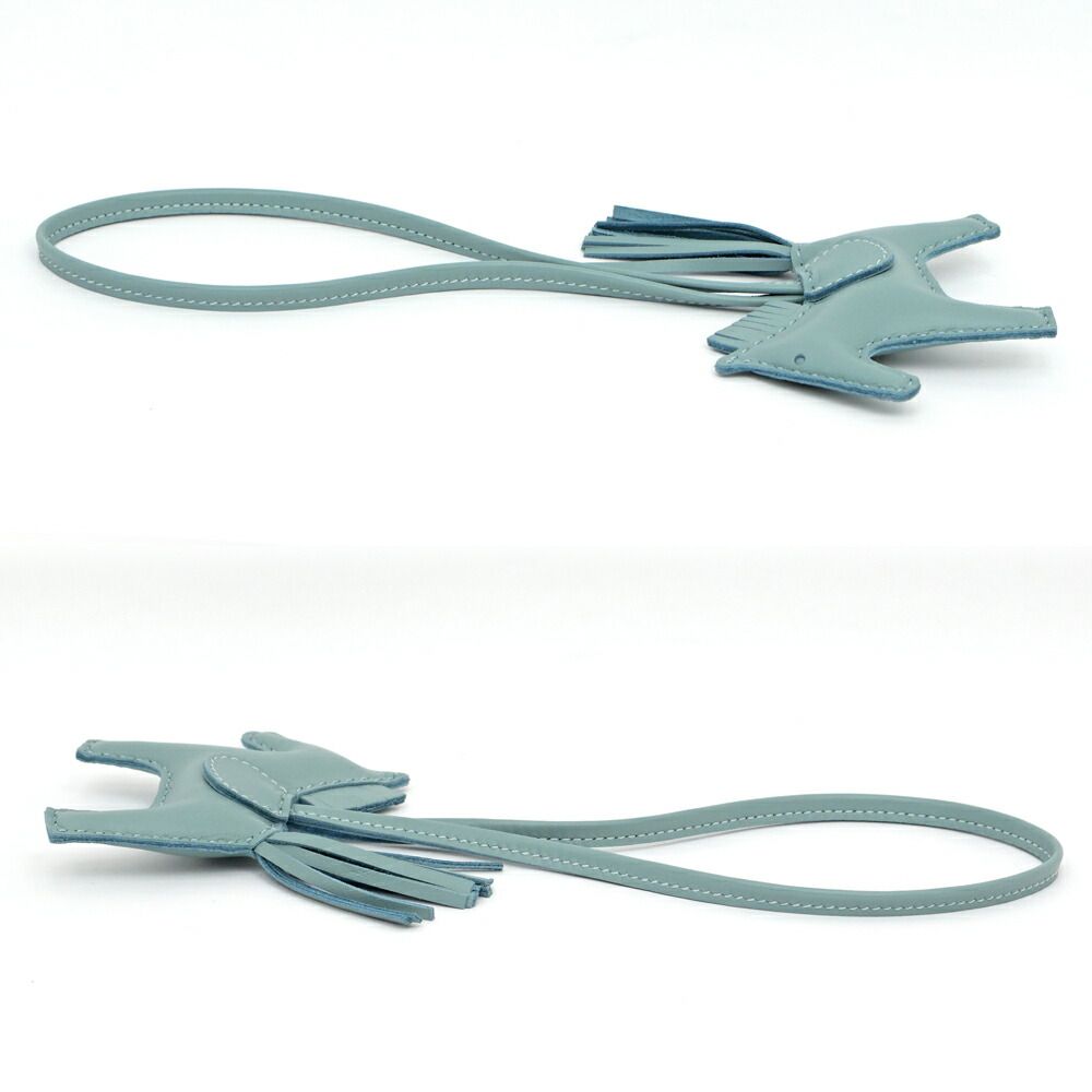 名東】エルメス ロデオPM シエル アニョーミロ K刻印 水色系 バッグ