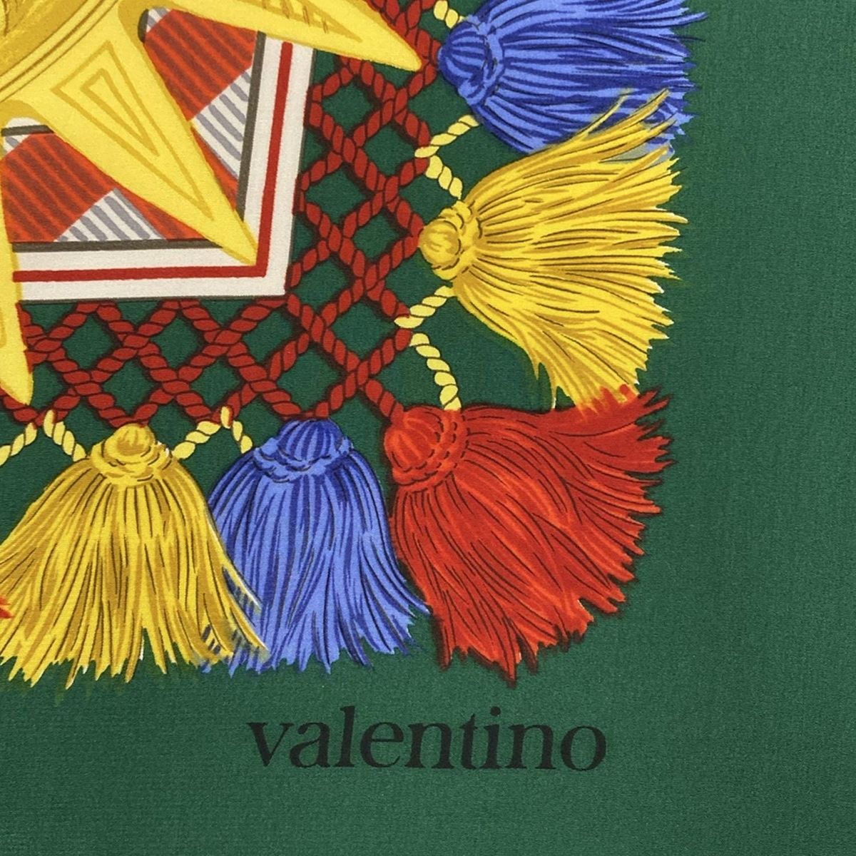 VALENTINO バレンチノ スカーフ - アイボリー×グリーン×マルチ