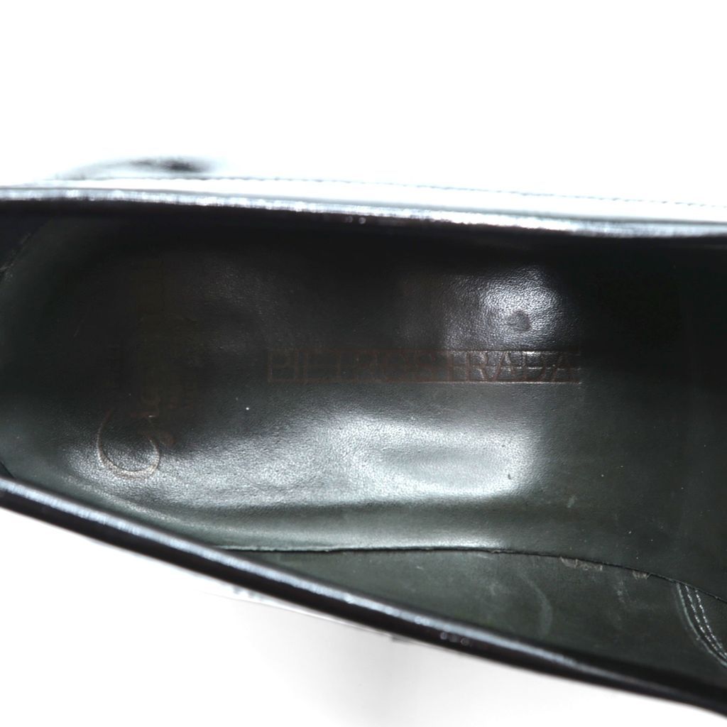 F.LLI.Giacometti タッセル エナメル ローファー スリッポン シャークソール 28 cm ブラック パテントレザー vibramソール PIETROSTRADA イタリア製 仕事着 セーター