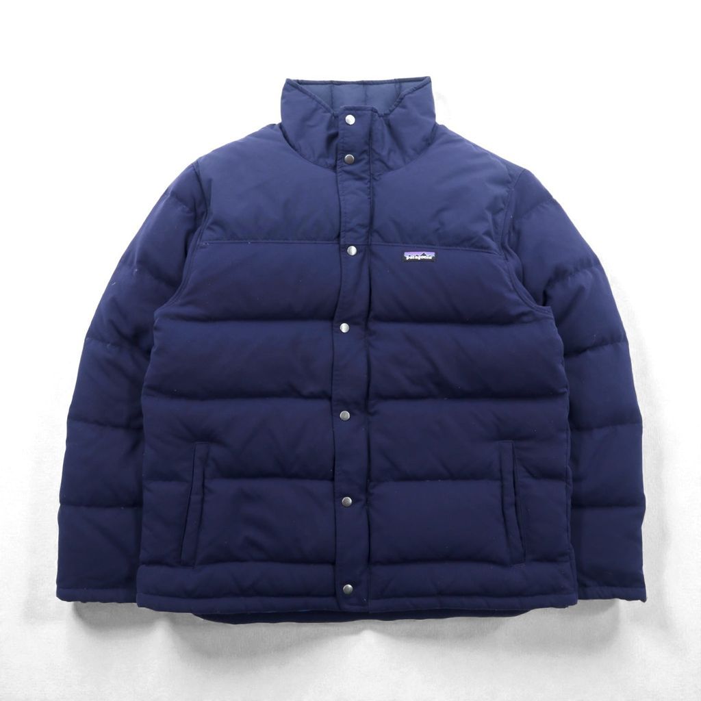 Patagonia スタンドカラー Bivy Down Jacket ビビー ダウンジャケット L ネイビー ナイロン