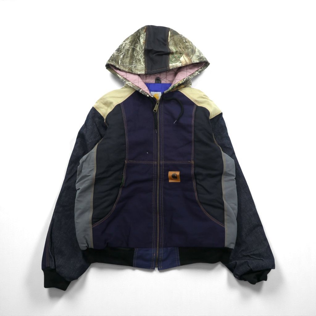 carhartt リメイク 再構築 カラーブロック ダック アクティブジャケット carhartt リメイク 再構築 カラーブロック ダック アクティブ