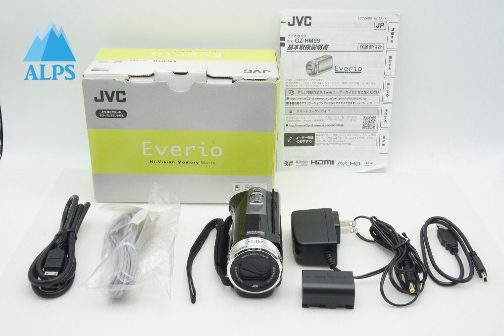 JVC ケンウッド Everio GZ-HM 99 ハイビジョンメモリームービー ビデオカメラ ブラック 元 251219 z