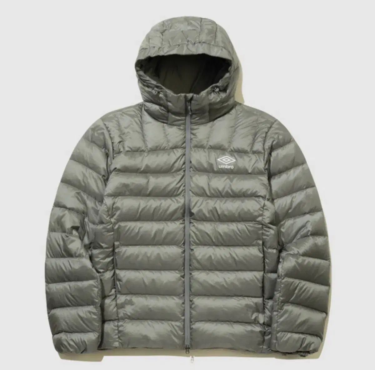アンブロ フェザーフレックス 軽量 フーデッド ダウンジャケット カーキ 90