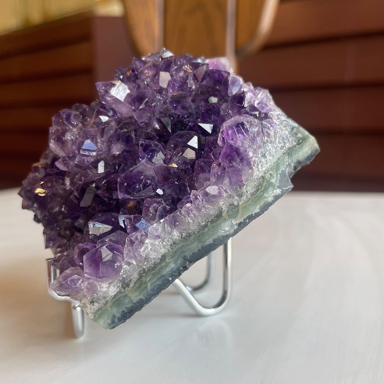  アメシスト原石 台付き No 95211 小物コレクション 置物 インテリア小物