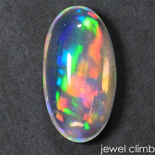 鑑別書付 素晴らしい透明度と遊色 メキシコオパール 宝石 ルース １．０７ＣＴ