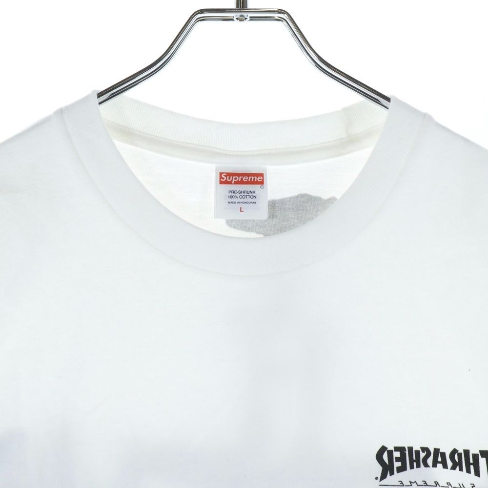 SUPREME シュプリーム 24AW Thrasher Cross Tee 半袖Ｔシャツ ホワイト サイズL 正規品 / 35372 SUPREME (シュプリーム) 24AW ×THRASHER Cross Tee スラッシャー