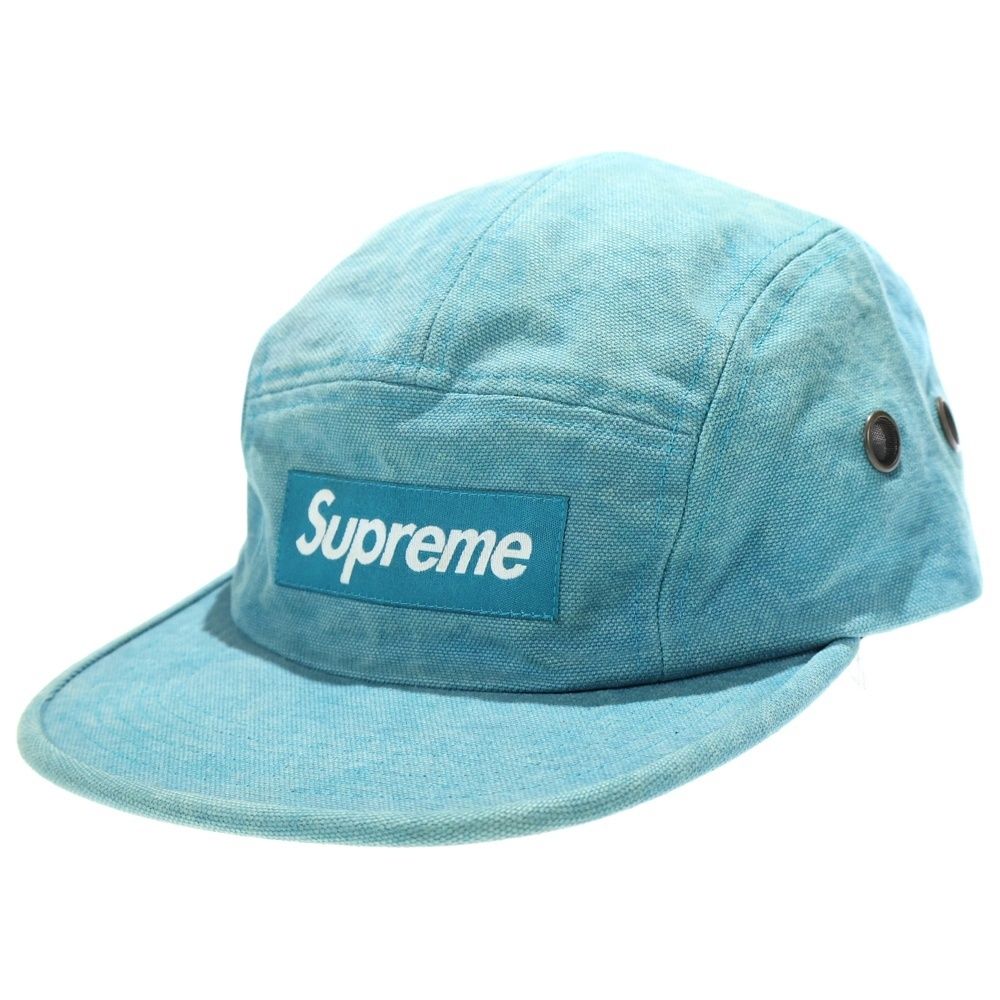 SUPREME シュプリーム 19 AW Washed Canvas Camp Cap ウォッシュドキャンバス ボックスロゴ キャンプキャップ 帽子 ライトブルー