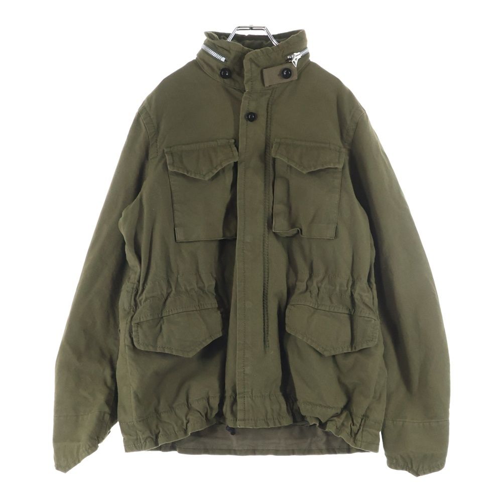 Sacai サカイ 22 SS Wool Surge Mix Blouson ウールサージミックスブルゾン チェックライニング ミリタリージャケット カーキ 22-02928 M