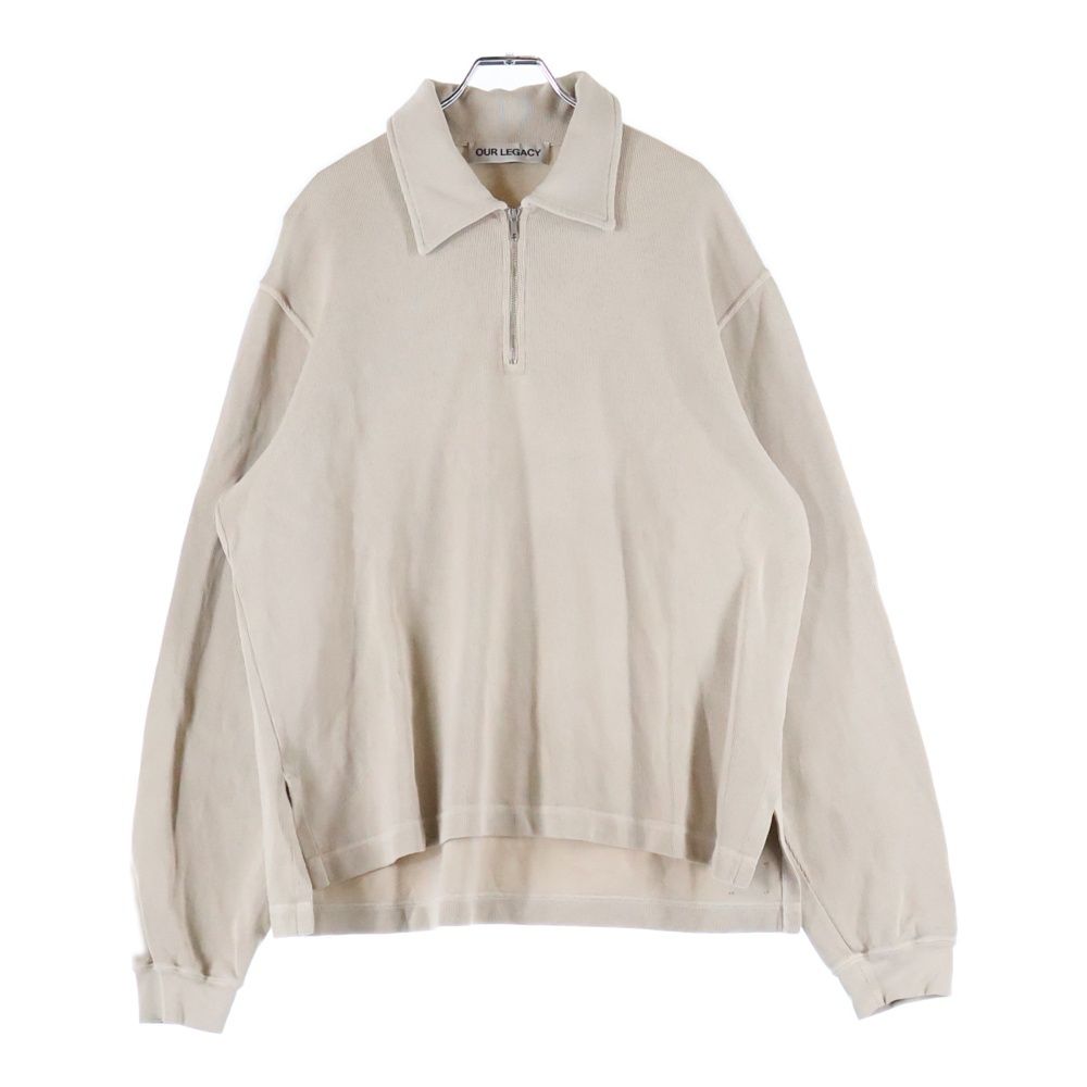 OUR LEGACY アワーレガシー Lad Sweatshirt Ghost Attic Athletic Rib M 2246 LG ハーフジップスウェットシャツ アイボリー