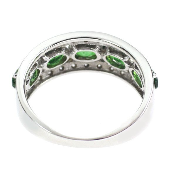 K18WG グリーンガーネット ダイヤモンド リング 1.37ct D0.14ct - メルカリ