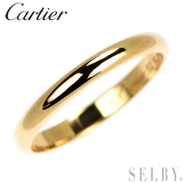 カルティエ K 18 YG リング バンド 52号