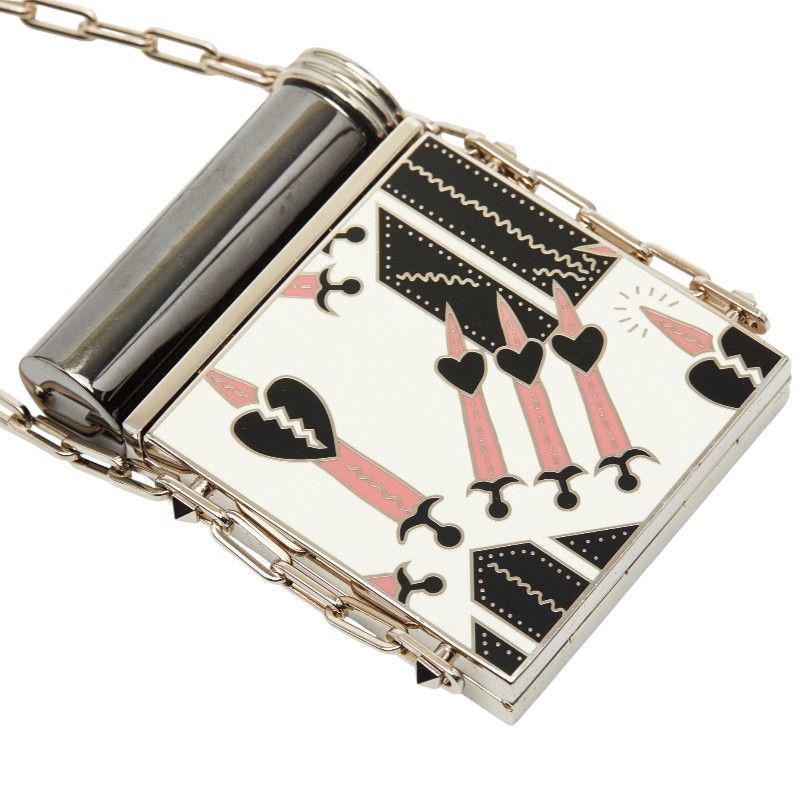 ヴァレンチノ ラブブレード ミラー 鏡 リップスティックケース シルバー マルチカラー メタル レディース Valentino 1-0248532