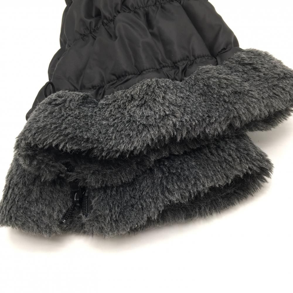 美品】マスターバニー リバーシブルレッグウォーマー 黒×グレー 内側