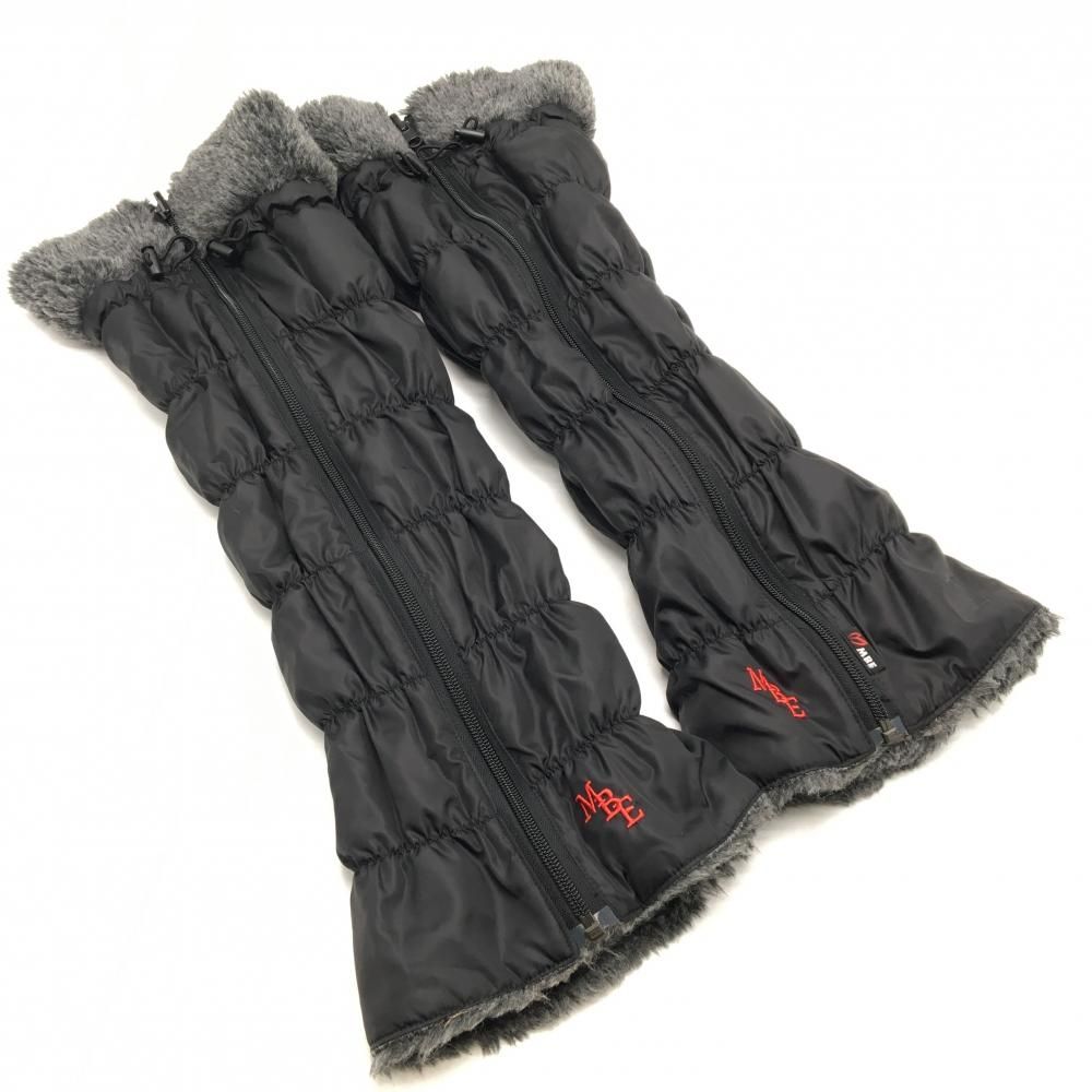 美品】マスターバニー リバーシブルレッグウォーマー 黒×グレー 内側