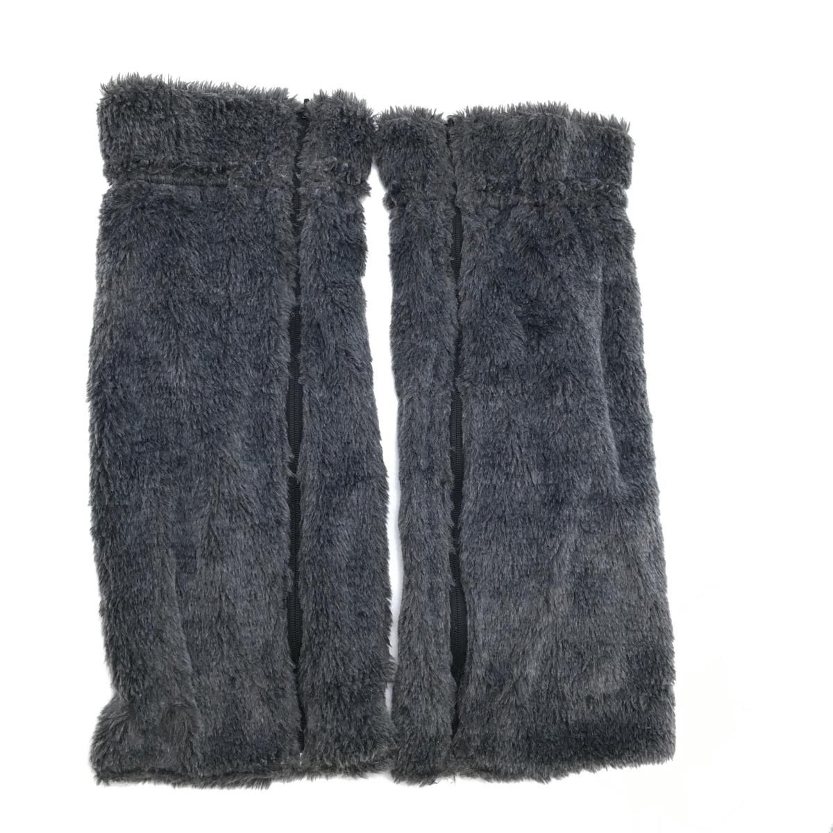 美品】マスターバニー リバーシブルレッグウォーマー 黒×グレー 内側