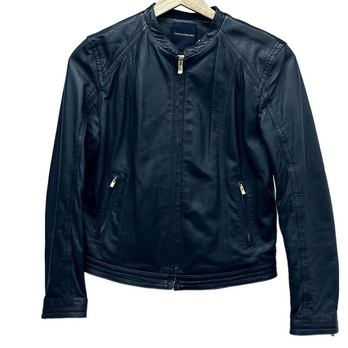 TOMORROWLAND トゥモローランド ライダースジャケット レディース - ネイビー 長袖|レザー|ジップアップ|collection|春|秋
