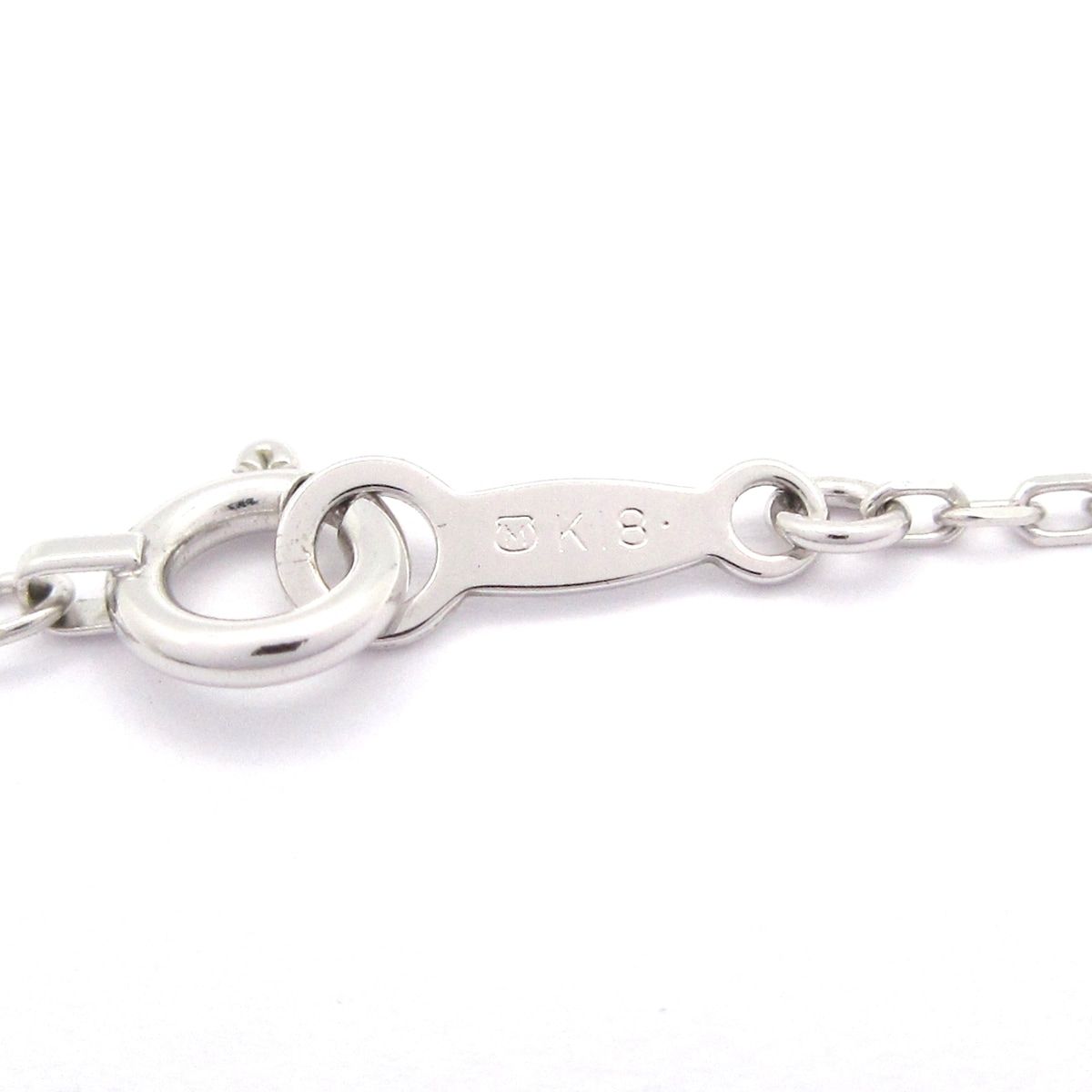  mikimoto ミキモト ネックレス - K 18 WG×パール×ダイヤモンド 3 Pダイヤ ネックレス アクセサリー